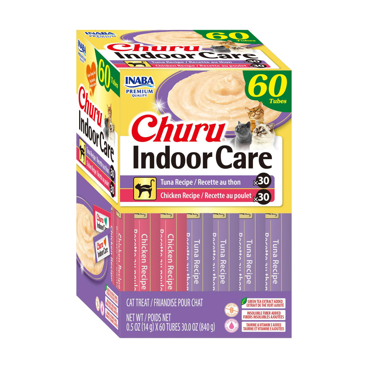 INABA Churu Cuidado Interior con atún para control de bolas de pelo y hidratación