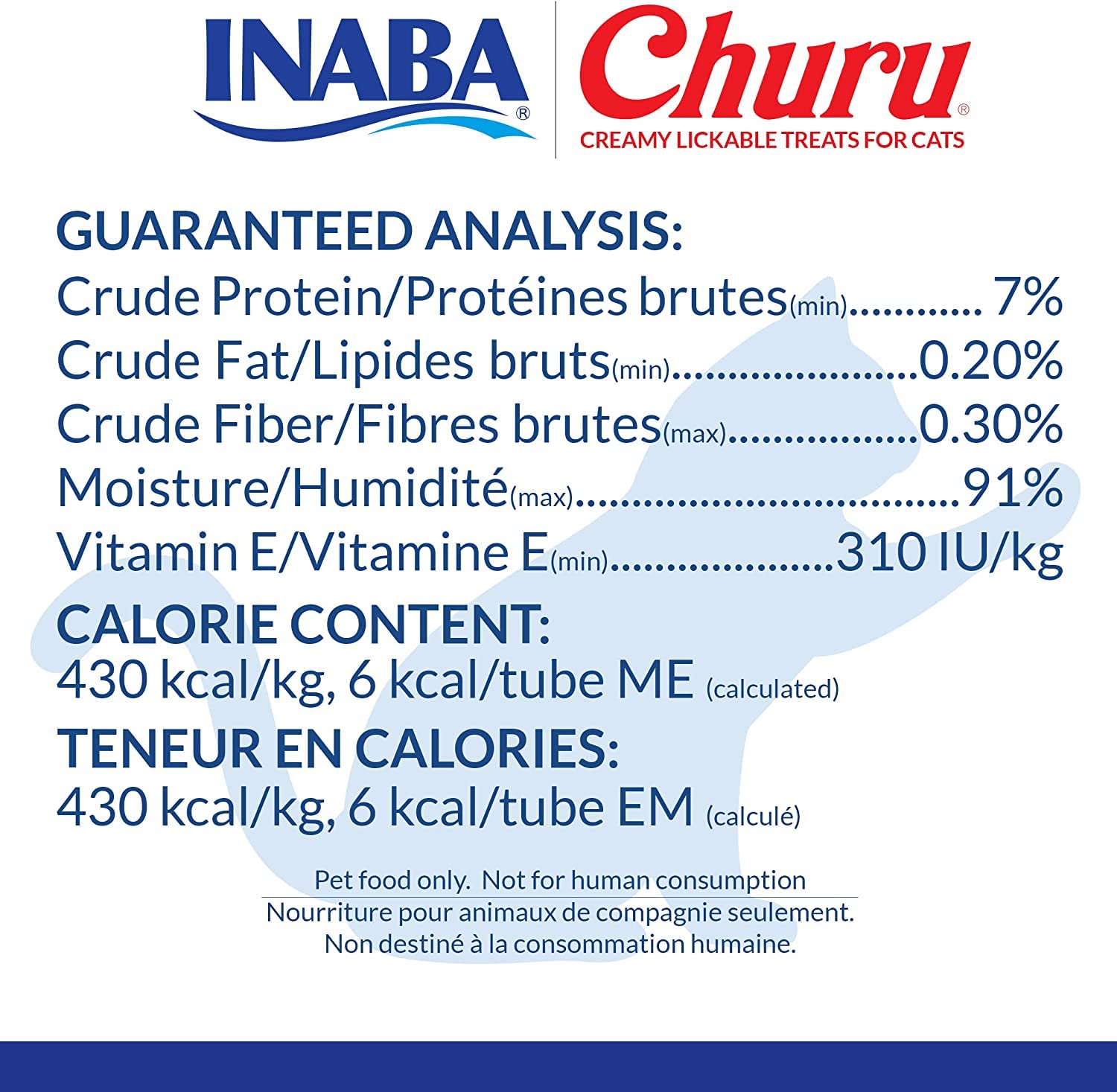 Ingredientes de calidad en INABA Churu, pollo y/o atún para gatos.