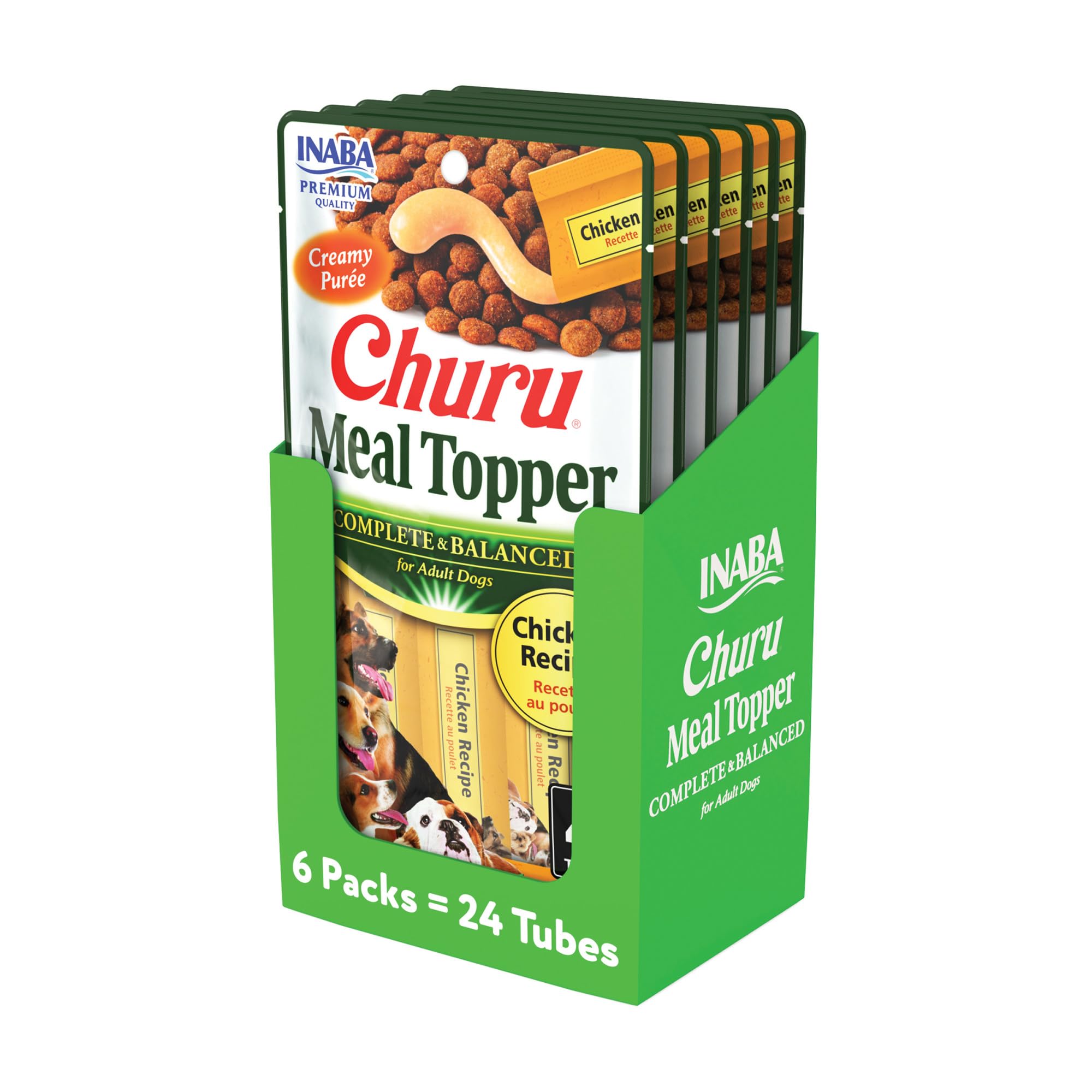 INABA Churu tubo cremoso, textura suave para alimentar fácilmente a tu perro.