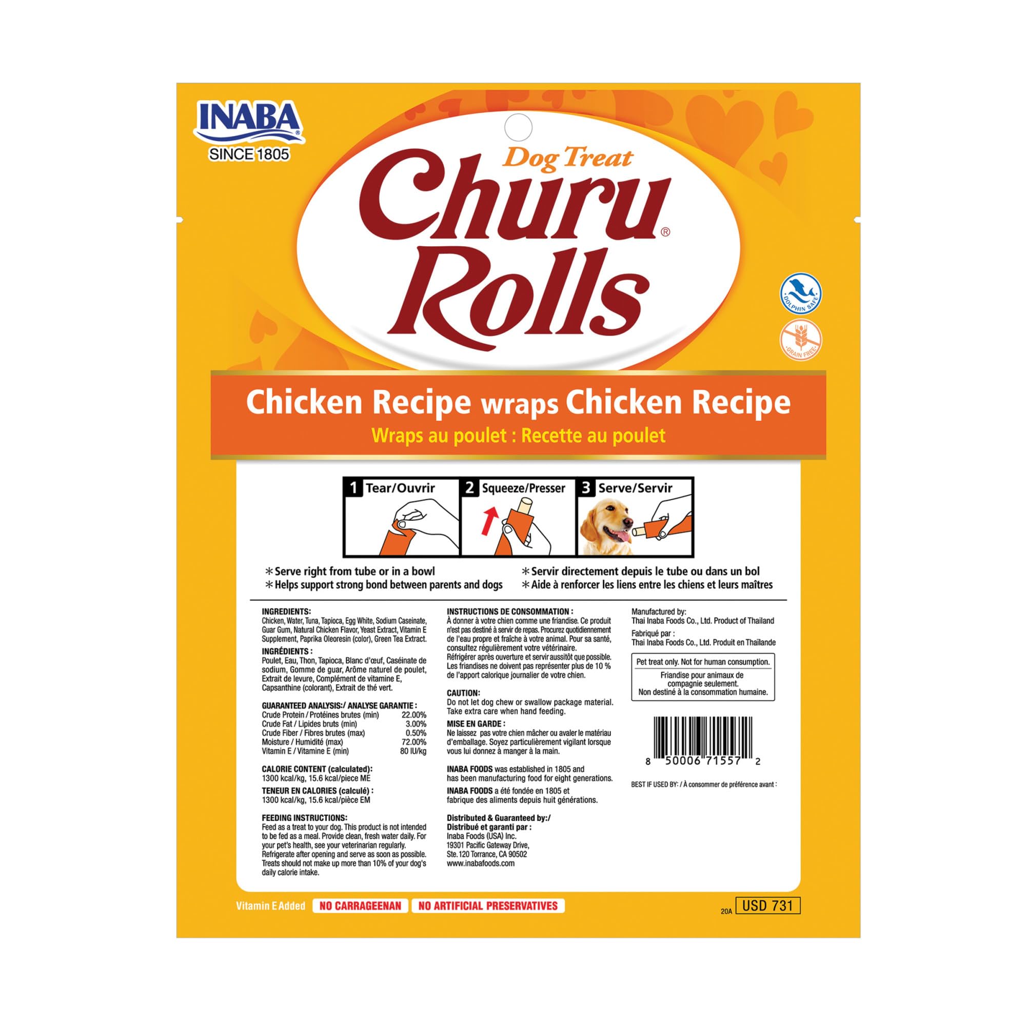 INABA Churu Rolls, 16 calorías por palito para snack ligero