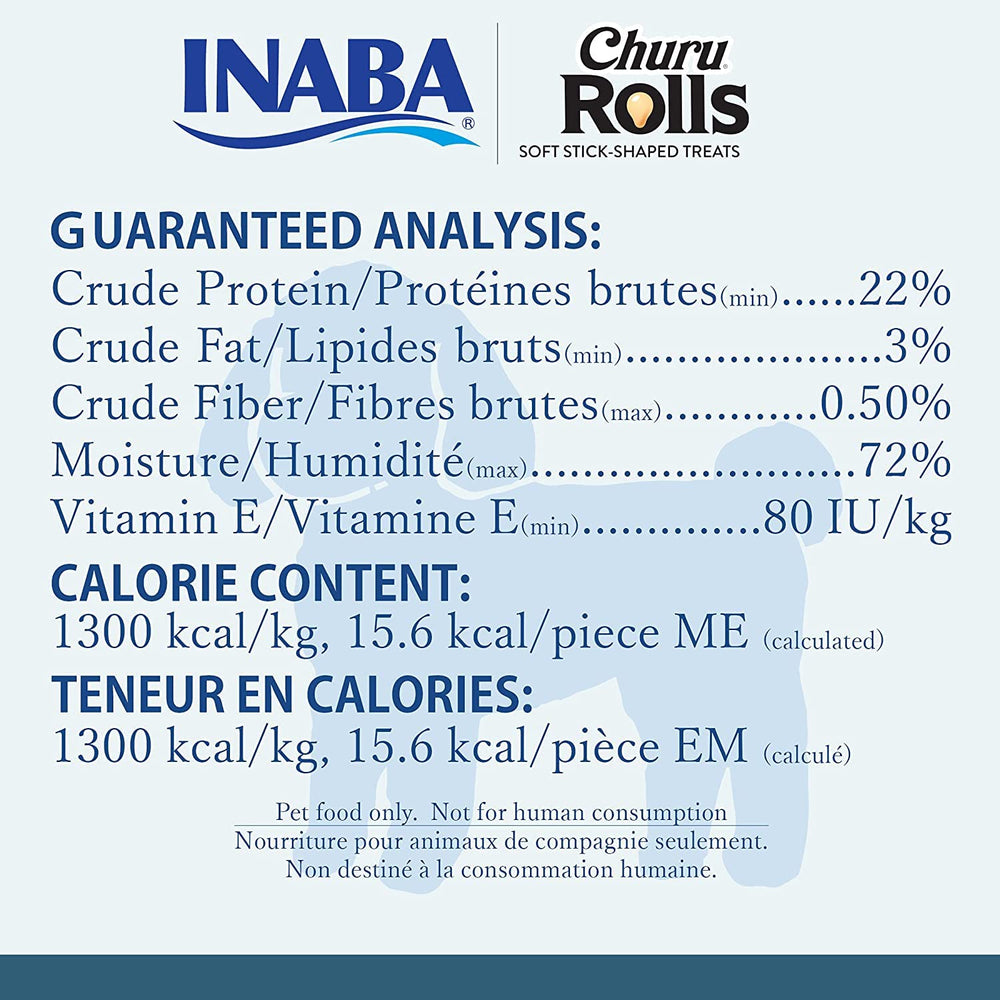 INABA Churu Rolls: hidratación con 72% de humedad.