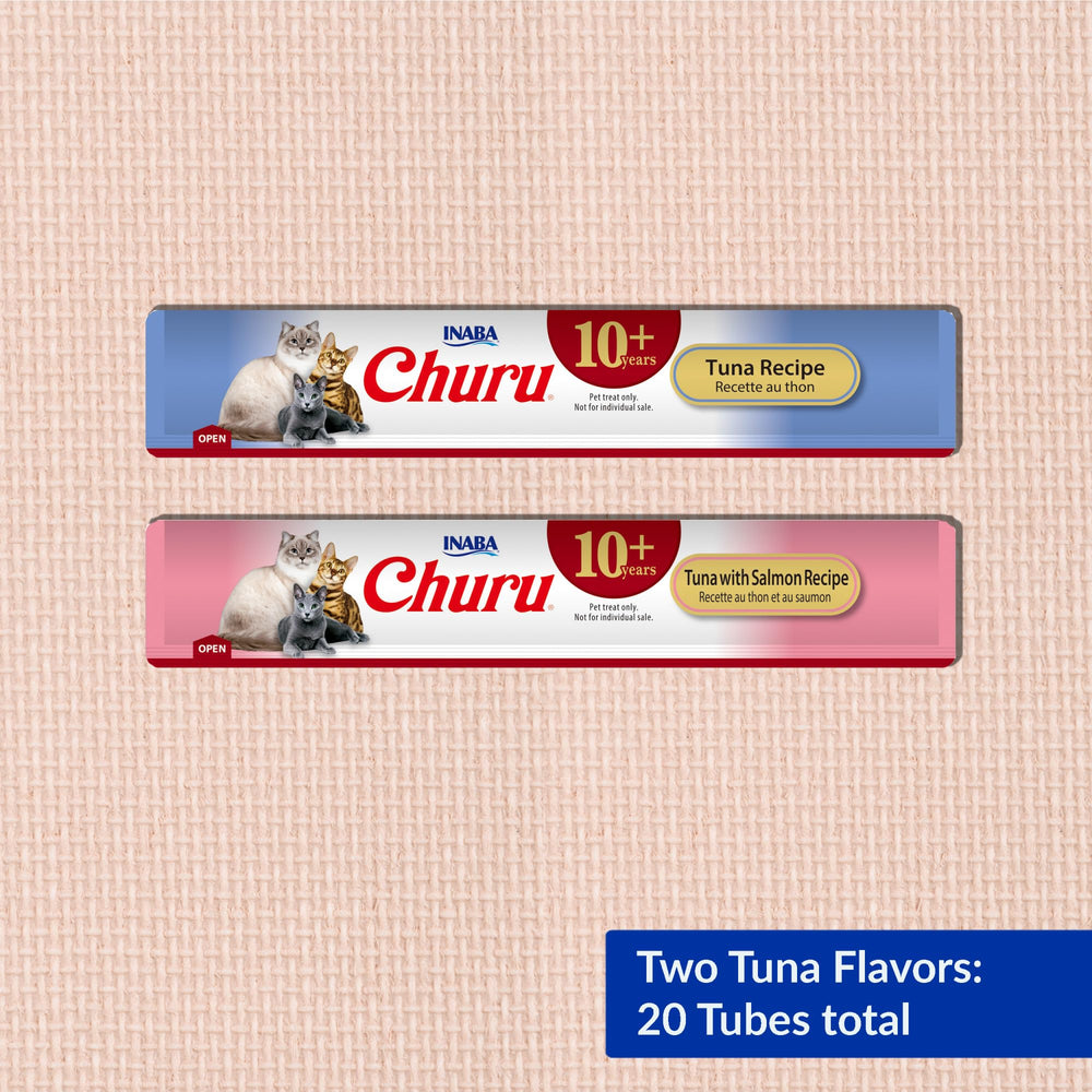 INABA Churu Senior se puede usar como topper sobre croquetas.