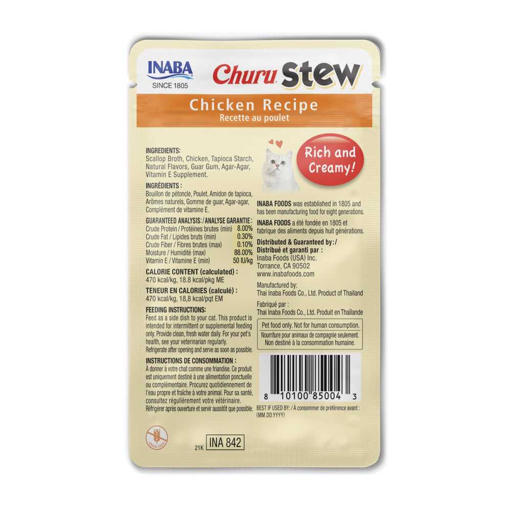 Conjunto de doce sobres INABA Churu Stew, opción práctica