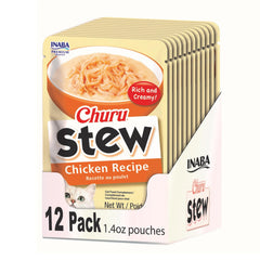 INABA Churu Stew envase individual con pollo y crema, complemento conveniente