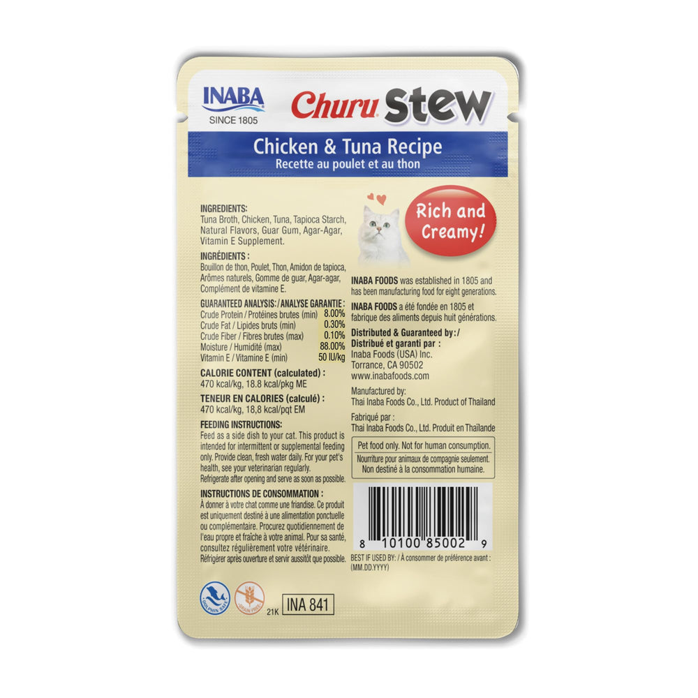 INABA Churu Stew presentación 12 sobres: pack práctico para el día a día