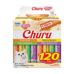 INABA Churu tubo cremoso sabor Pollo, hidratación alta sin exceso de calorías para tu gato.