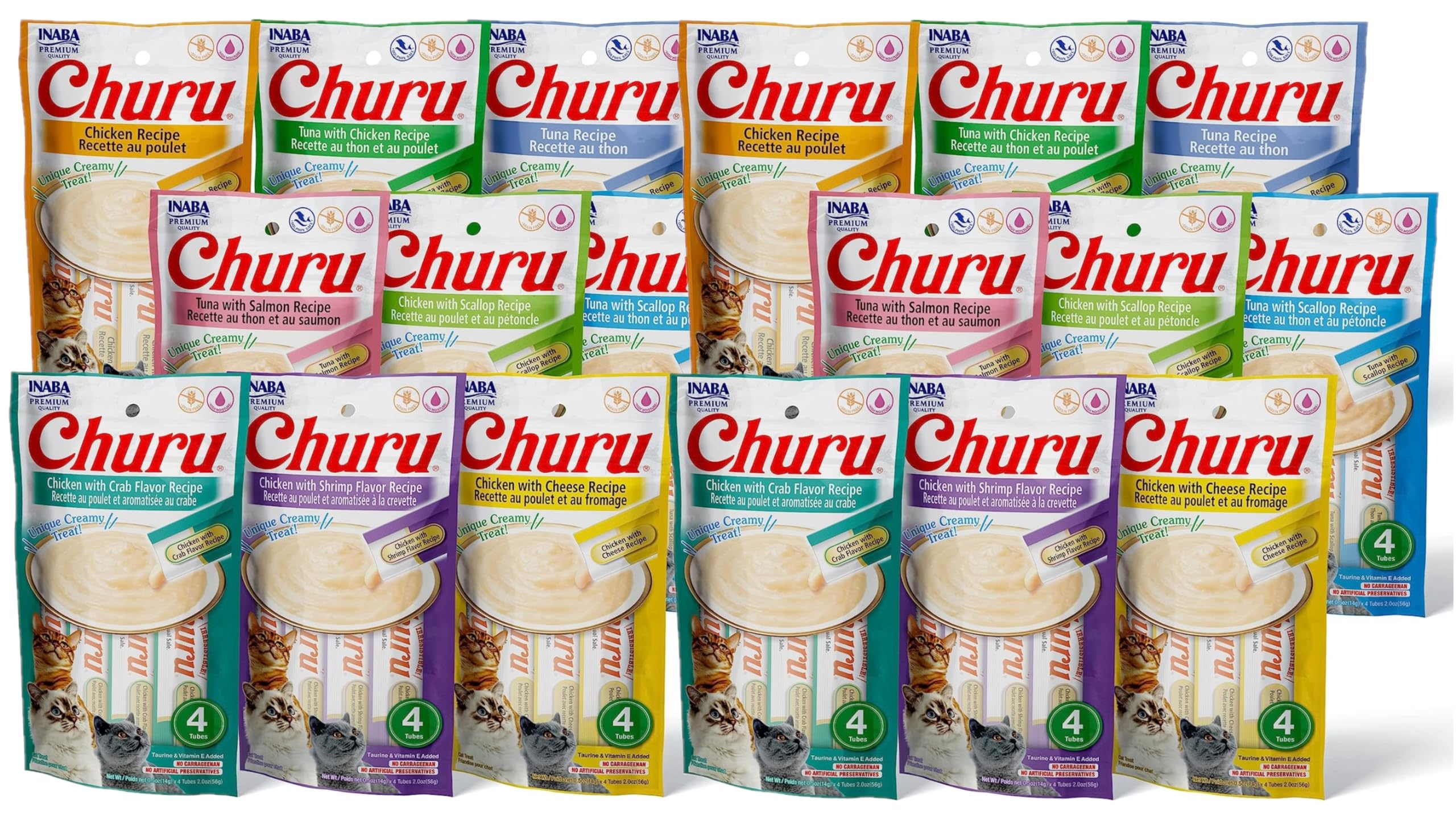 INABA Churu tubo para premiar y mantener hidratación del gato