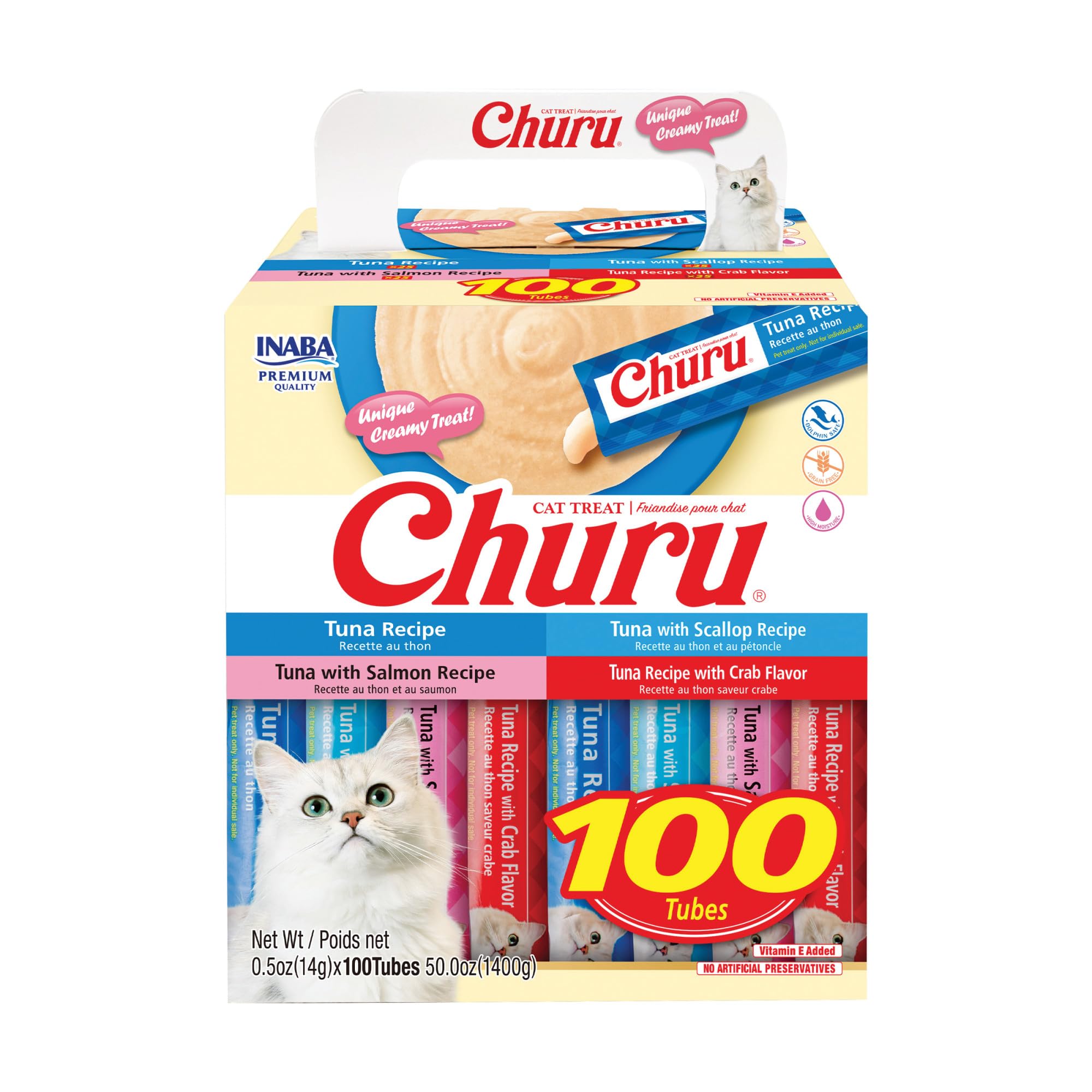 INABA Churu con atún, tubo cremoso para premiar gatos