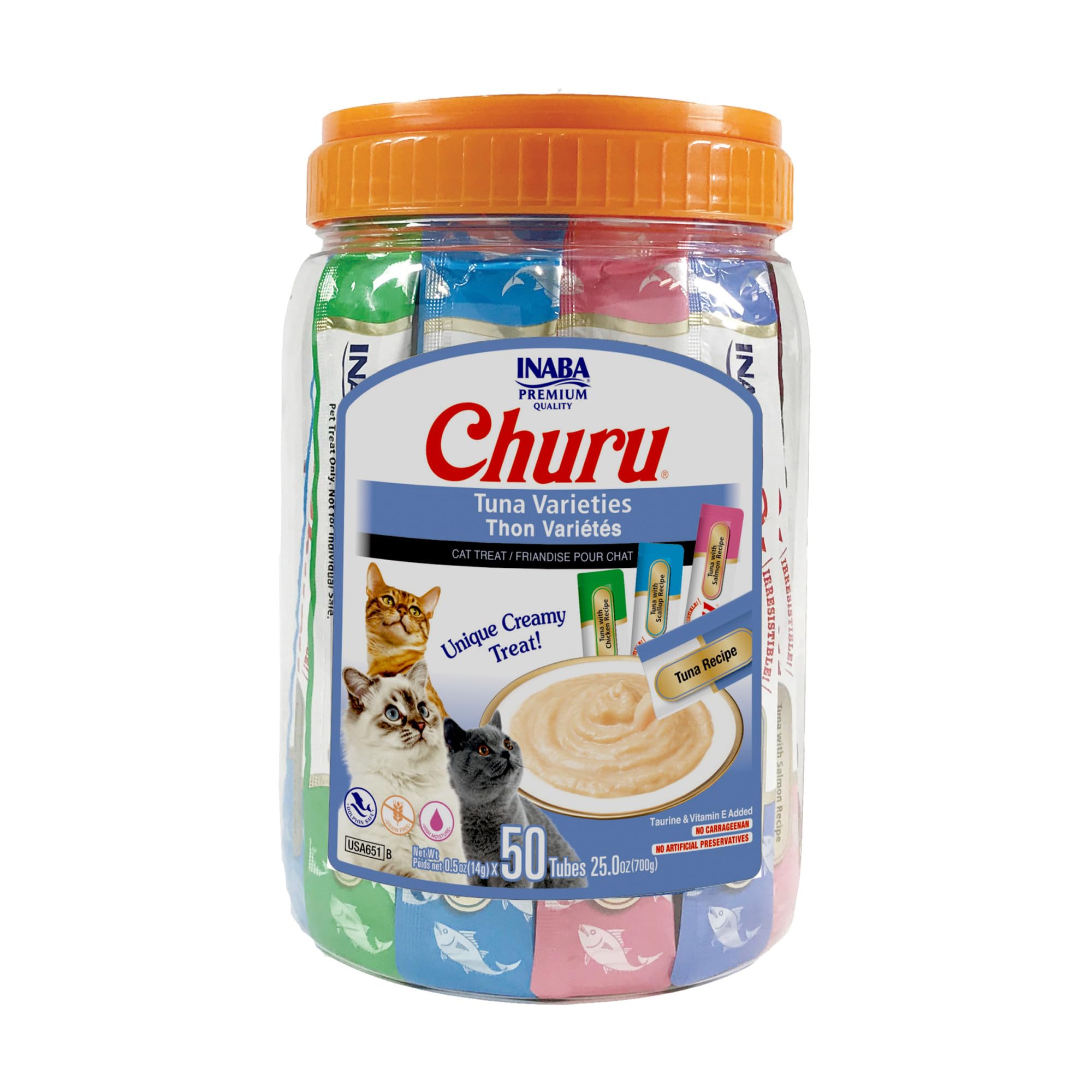 INABA Churu: tubo de atún cremoso para hidratar y premiar a tu gato