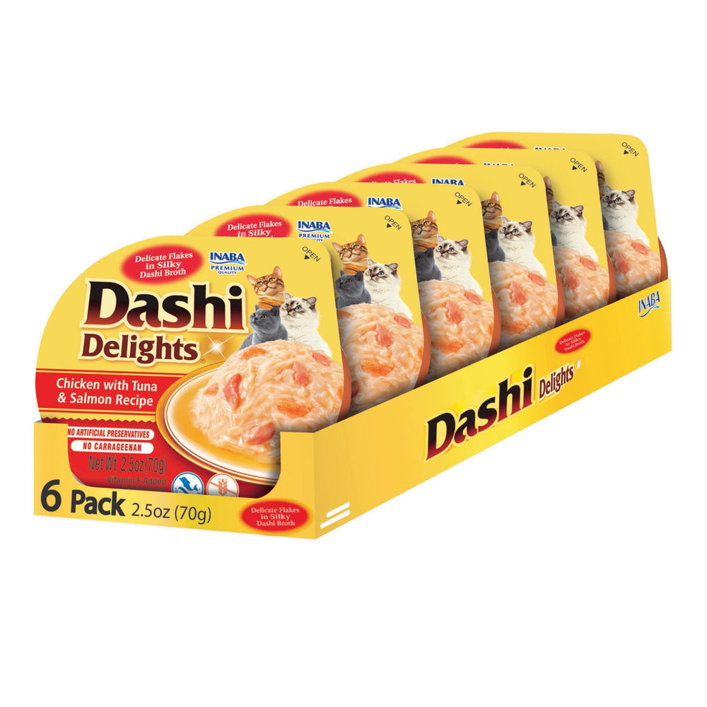 INABA Dashi Delights: caldo de bonito, realza el sabor y aporta humedad al plato del gato