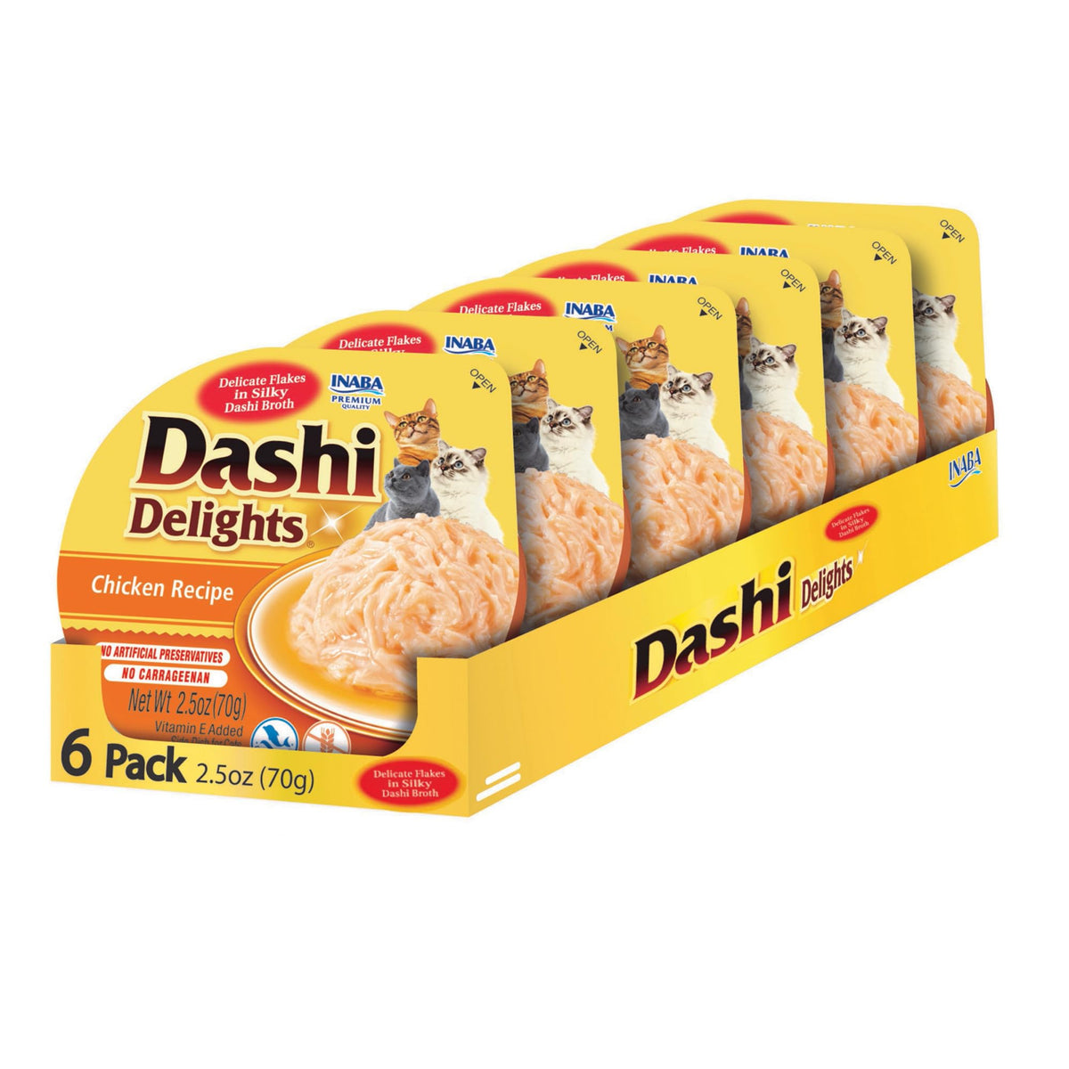 INABA Dashi Delights: pollo deshilachado como topper sabroso para gatos