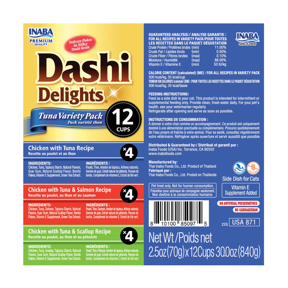 INABA Dashi Delights presentación en tazas, práctica para servir.