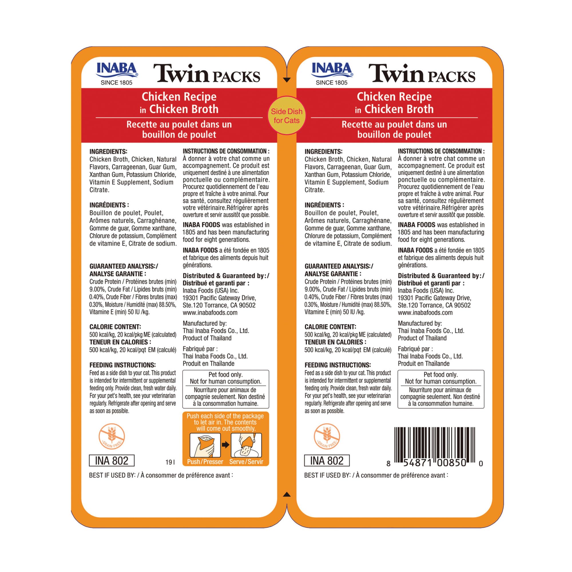 INABA Twin Packs chat: variété savoureuse à mélanger au quotidien.