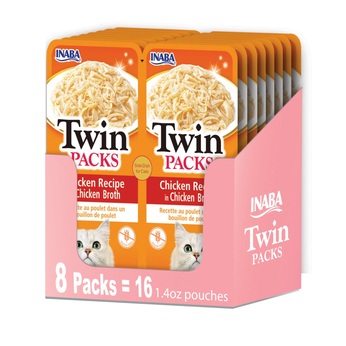 INABA Twin Packs chat: portion poulet en gelée, parfait complément du repas.