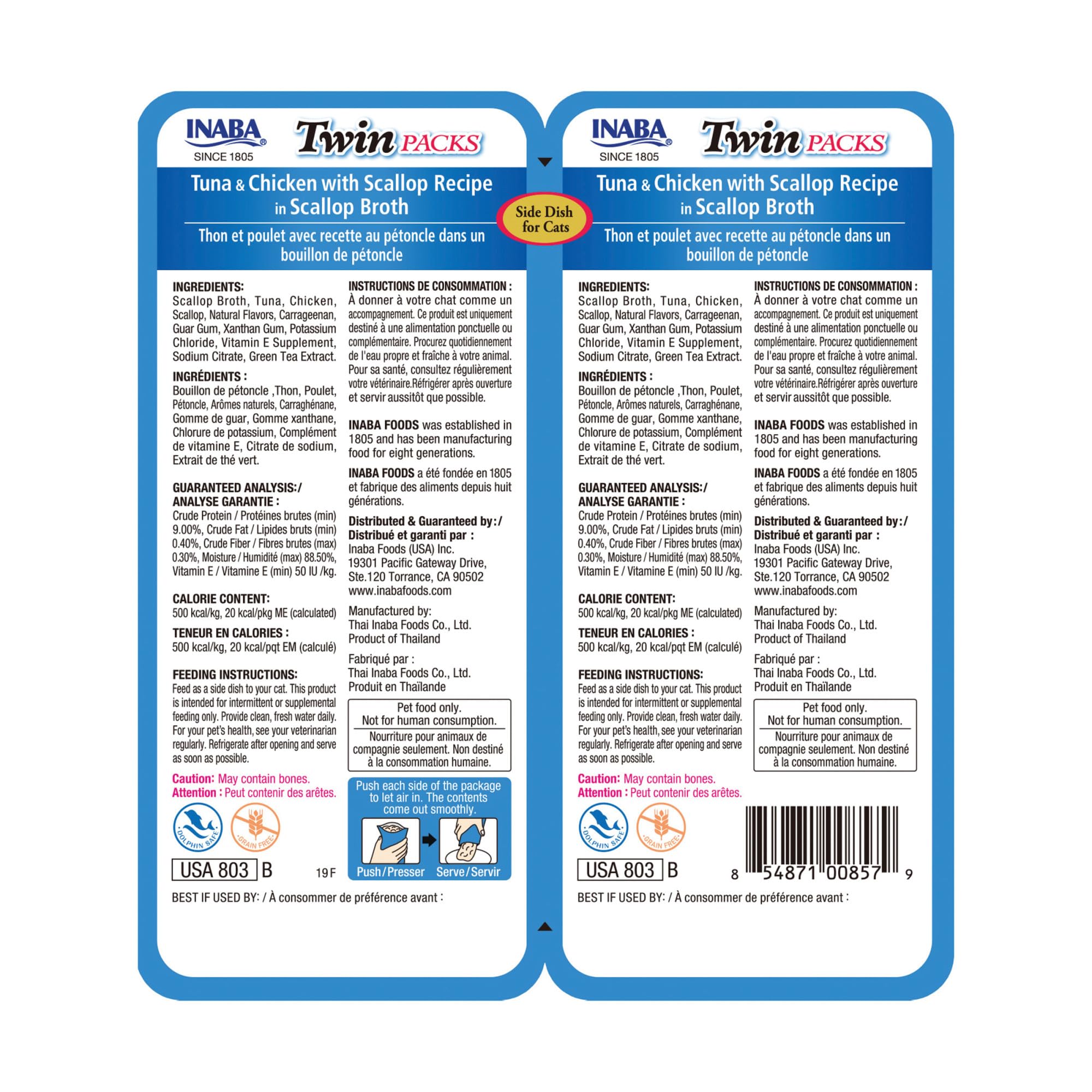 INABA Twin Packs porciones individuales para servir fácilmente a diario