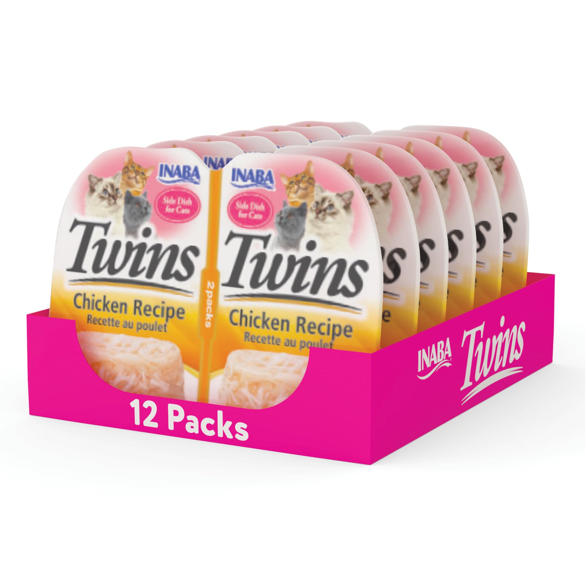 INABA Twins: empaque de porciones para gatos, listo para servir.