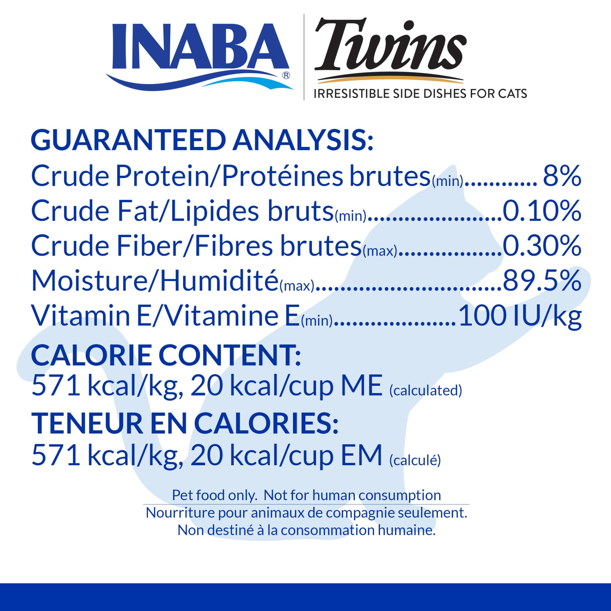 INABA Twins con vitamina E para apoyar la inmunidad felina.