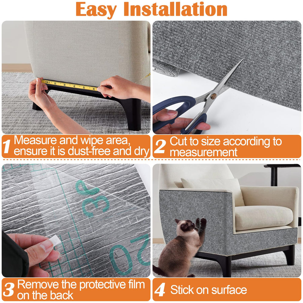 Inchoco Protección Versátil: ideal para estanterías, sofás y escaleras de gatos.