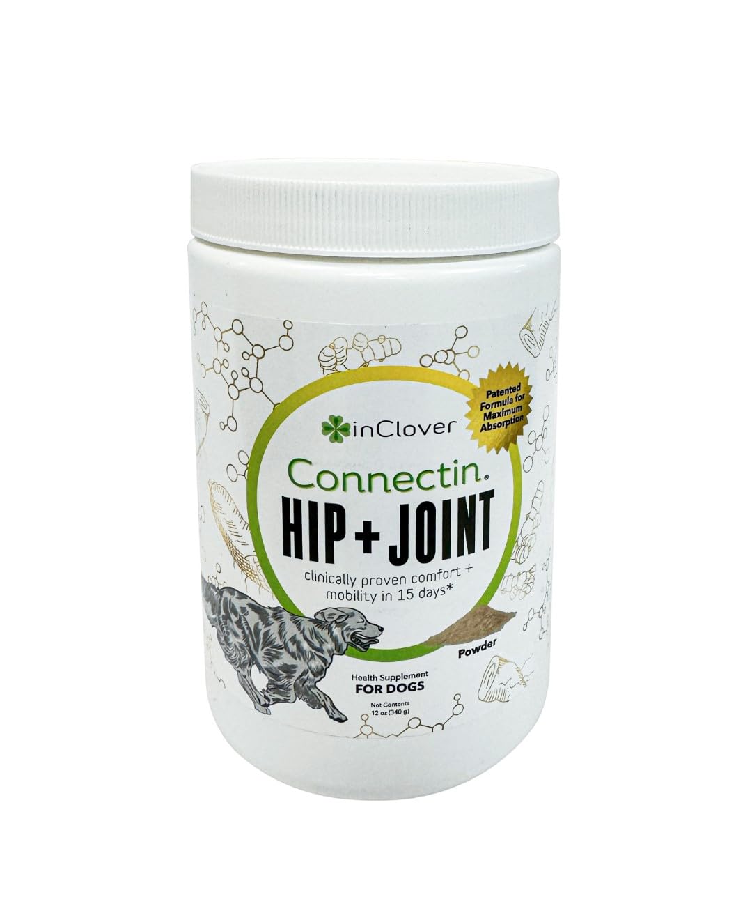InClover Connectin polvo para perros mejora movilidad diaria.