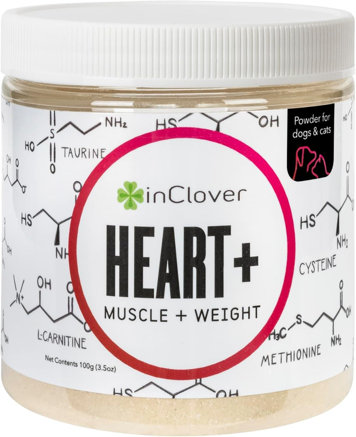 InClover Heart+ botella con enfoque en salud cardíaca para mascotas