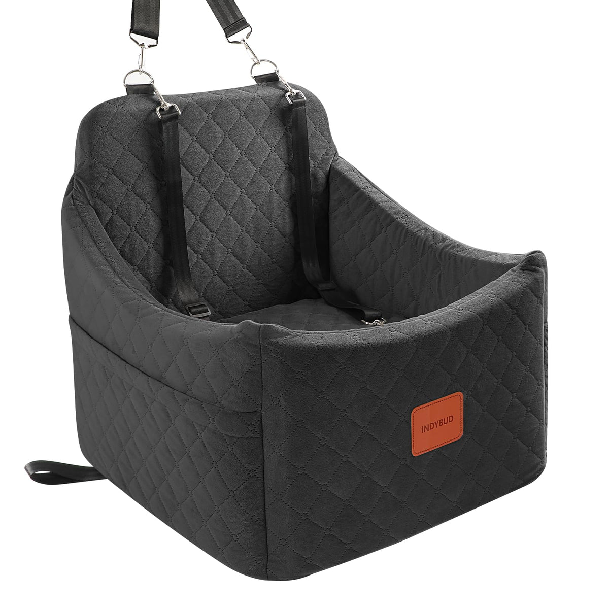 INDYBUD Asiento alzado para perro pequeño, mejor vista y menor ansiedad en viajar.