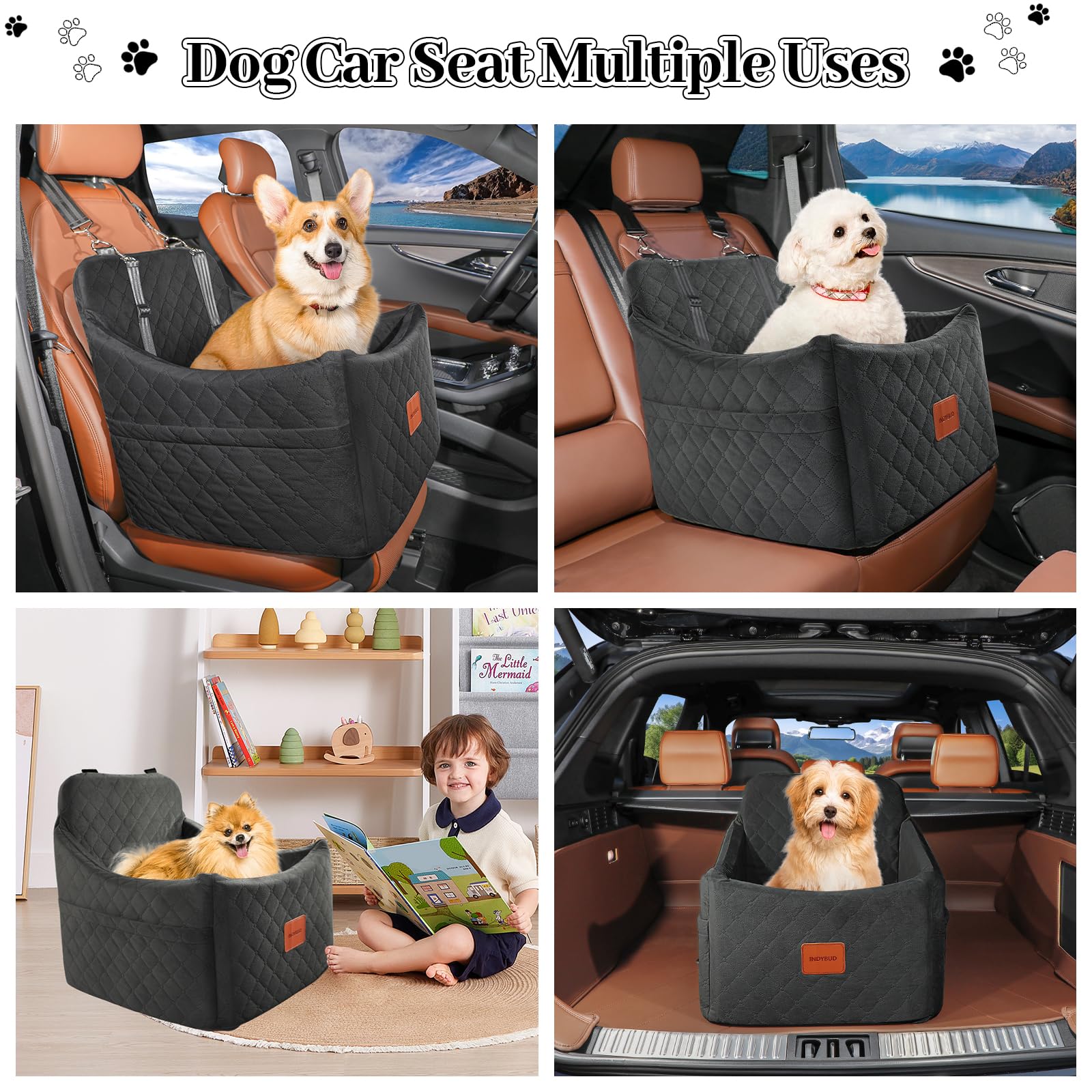INDYBUD Uso versátil: asiento para coche y cama plegable en casa.
