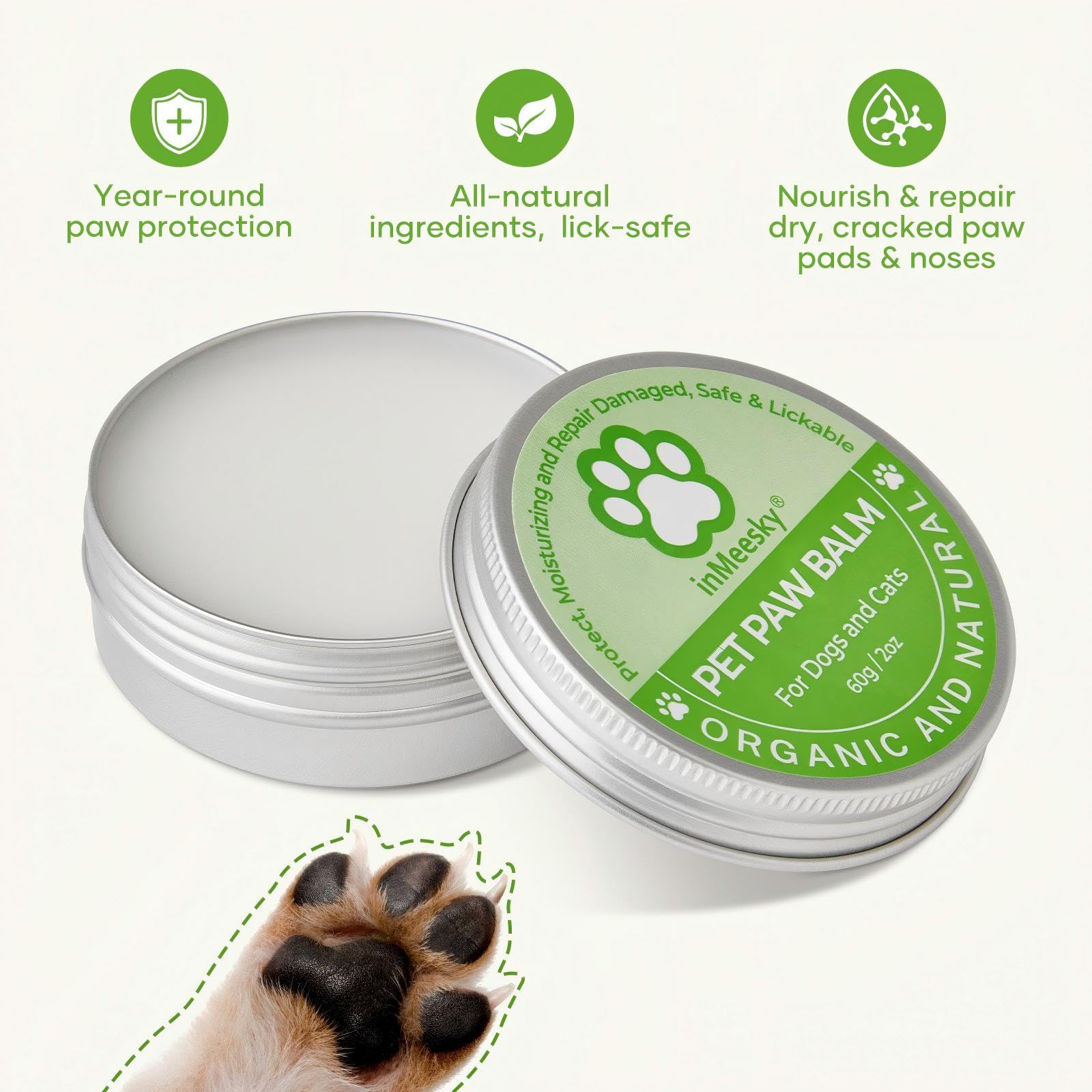 inMeesky bálsamo-uso-multi-peludos apto para perros y gatos.