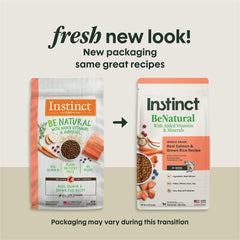 Instinct Be Natural: arroz integral y vegetales para fibra y nutrición diaria.