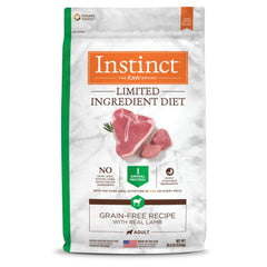 Empaque de Instinct Cordero Real, alimento seco para perro, 20 lb.