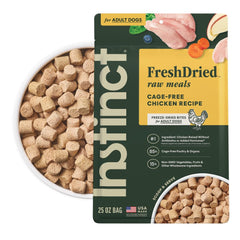 Instinct FreshDried Bites: empaque frontal, fácil de almacenar para tu perro