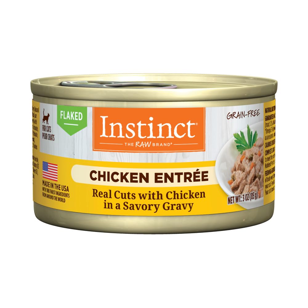 Instinct pollo trozos en salsa: fuente de proteina de alta calidad para gatos activos.