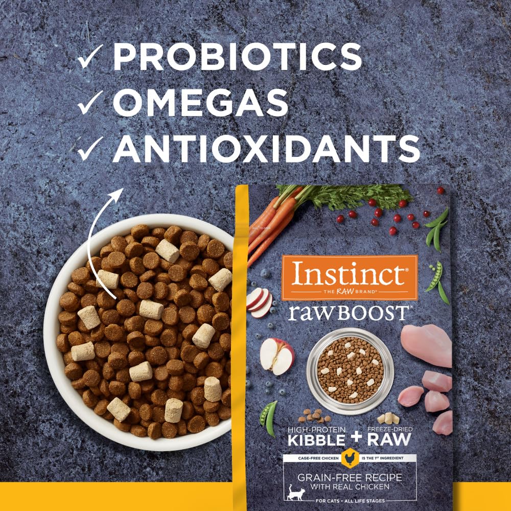 Omega y antioxidantes en Instinct Raw Boost para pelaje