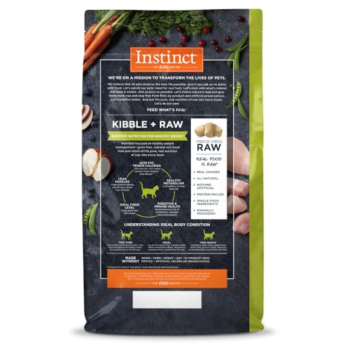 Instinct Raw Boost trocitos crudos y secos para gato, textura variada