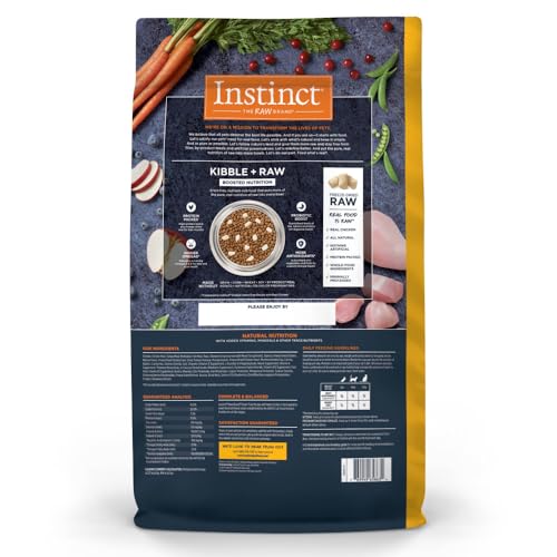 Trozos deshidratados y croquetas crujientes de Instinct Raw Boost