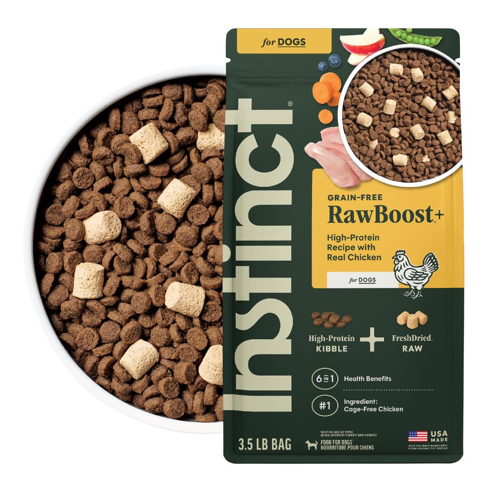 Instinct RawBoost bolsa con pollo real, 3-5 lb, para perros activos