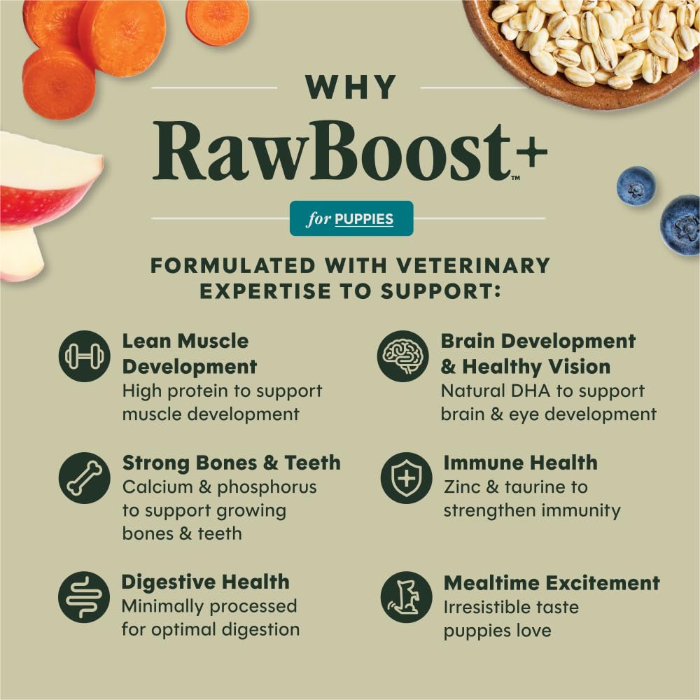 Instinct RawBoost croquetas crujientes para cachorros, sabor a pollo.