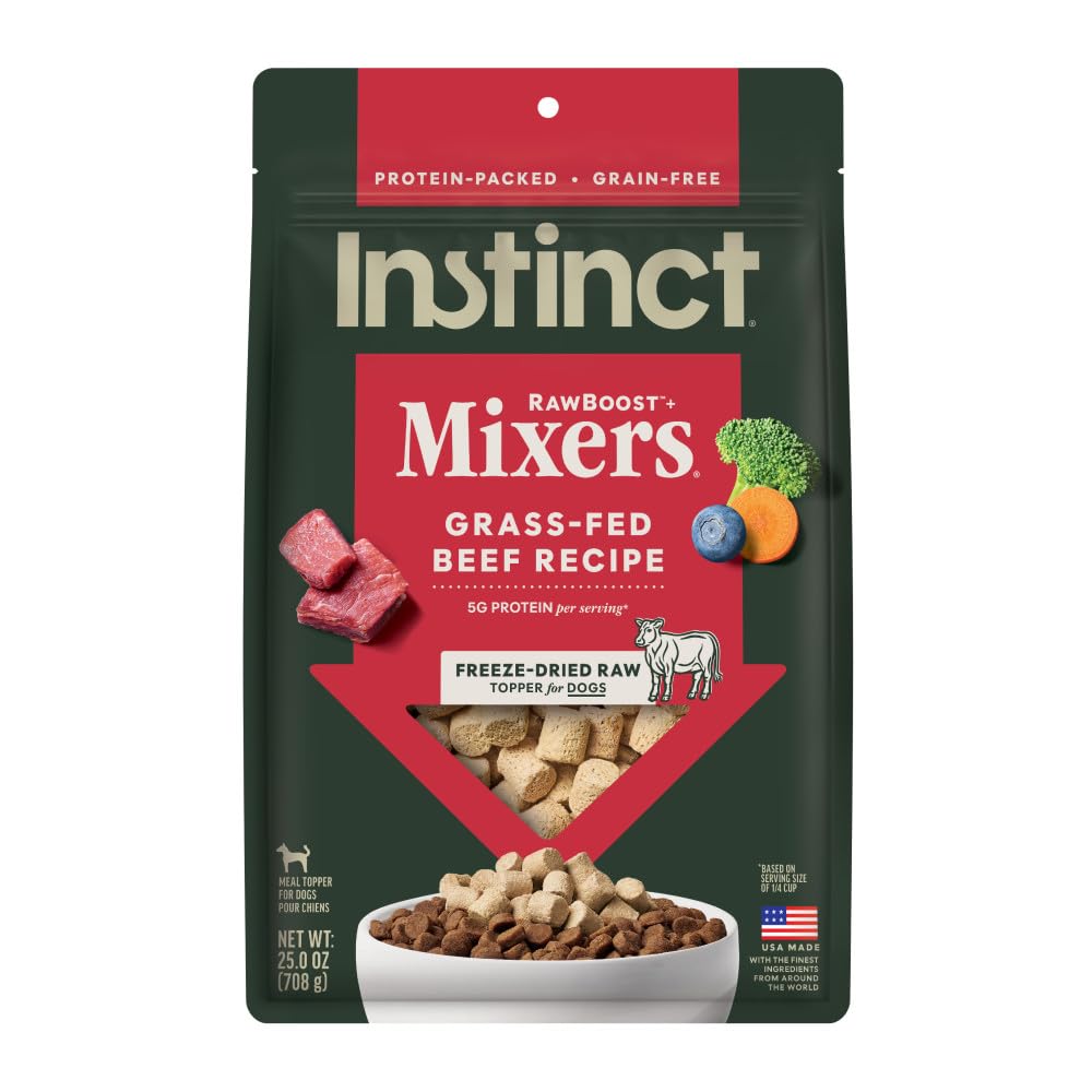 Instinct RawBoost Mezcladores en bolsa de 25 oz, refuerzo proteico para la comida diaria.