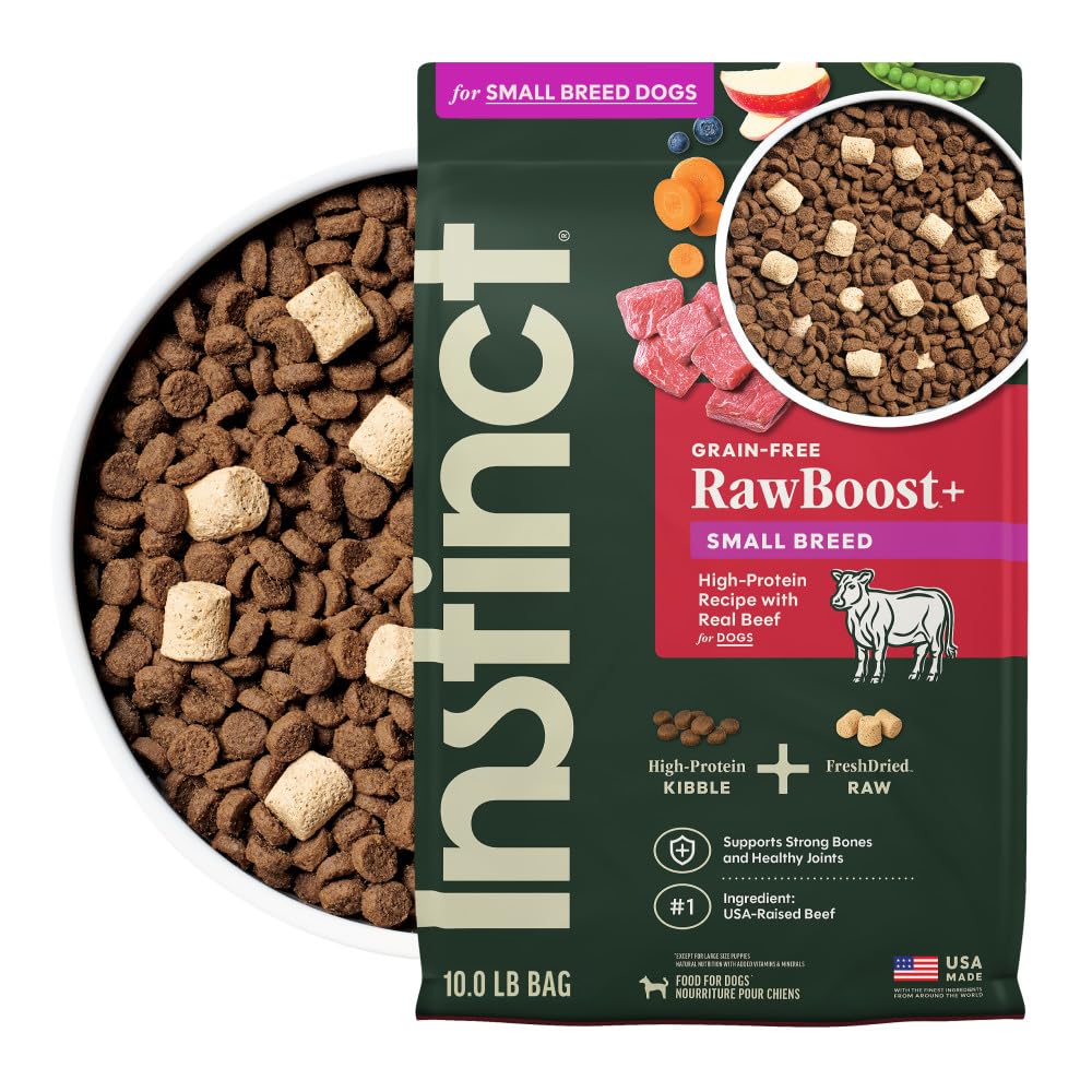 Instinct RawBoost: pequeña ración crujiente para razas pequeñas y activas.