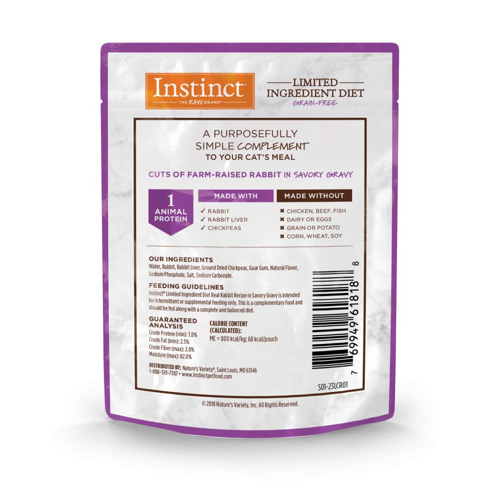 Instinct Topper conejo real trozos en salsa: textura atractiva para comer