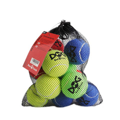Pelotas de tenis INSUM para perros en pack de 12, alta visibilidad para juego al aire libre.