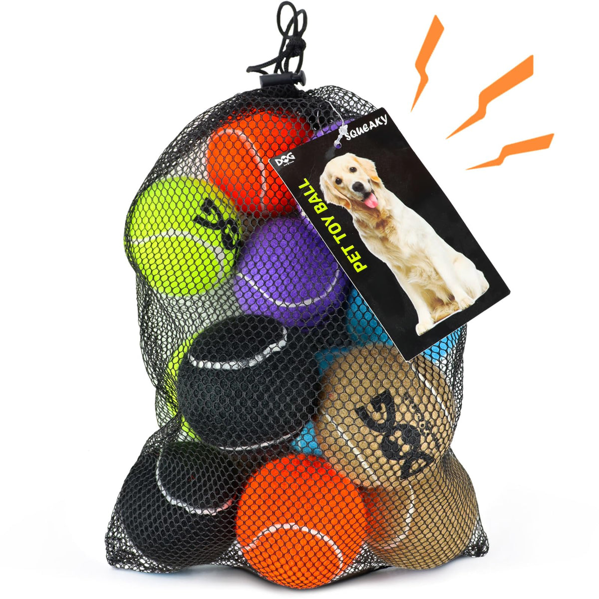Pelotas INSUM con chirrido para perros, ideal para juego al aire libre.