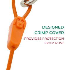 Intellileash crimp con diseño de perro: detalle decorativo y seguridad adicional.