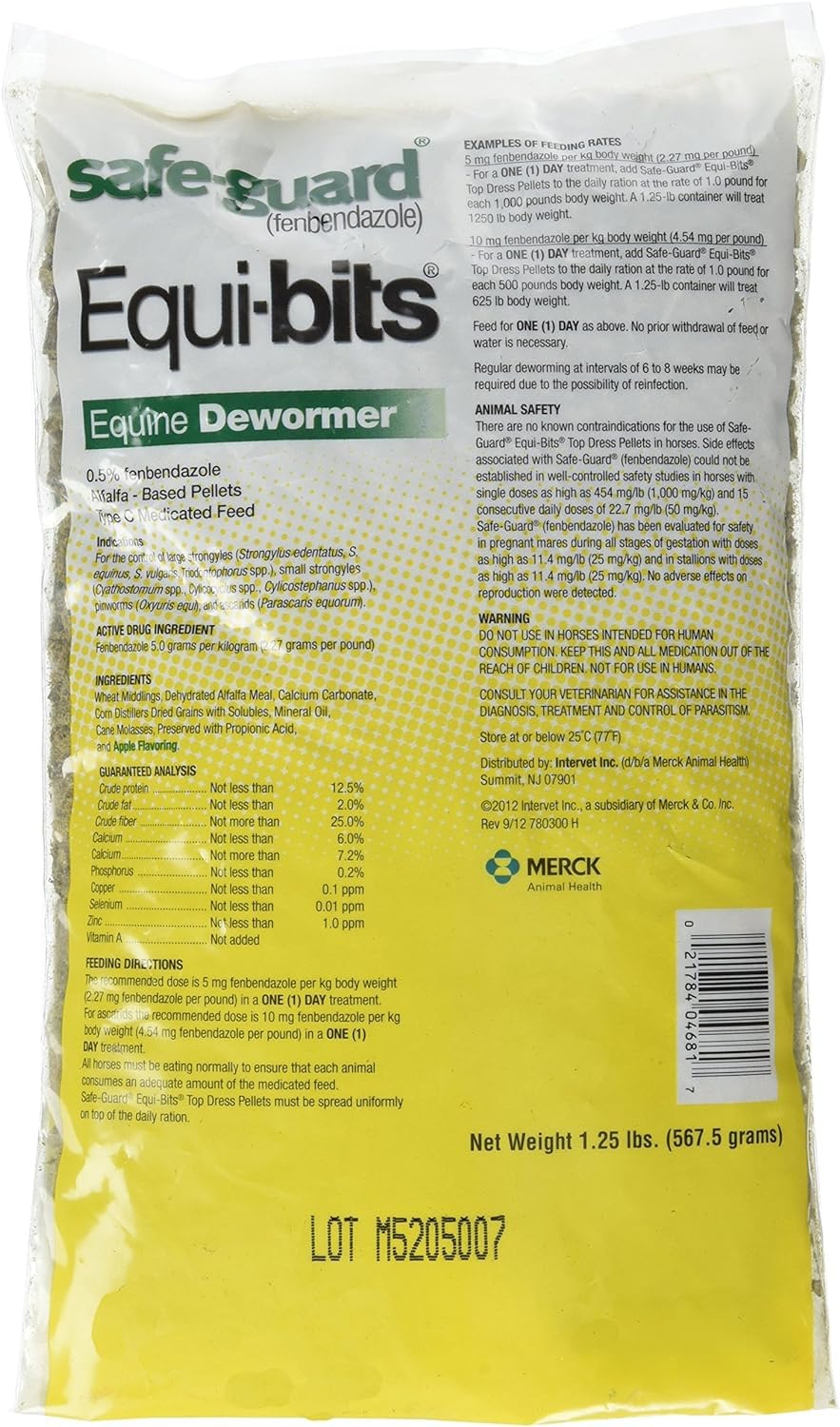 Intervet Safeguard Pellets: pellets de alfalfa que facilitan la rotación de desparasitación.