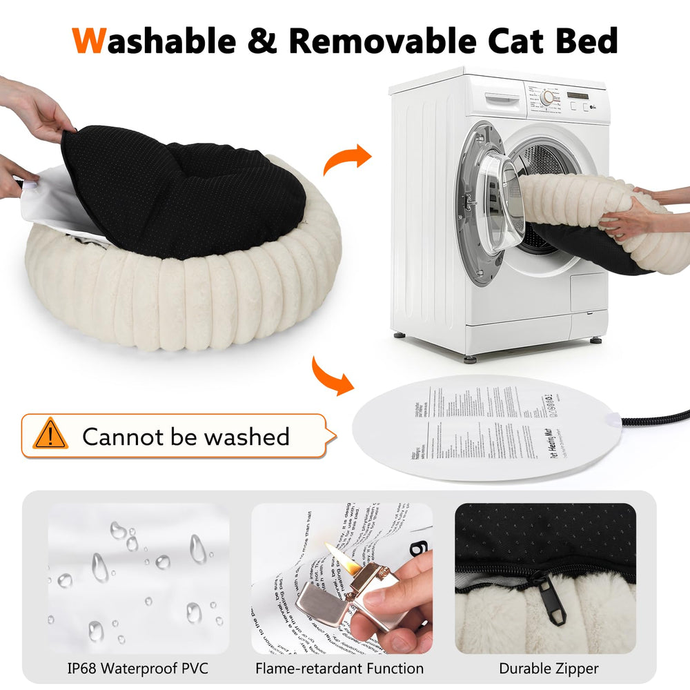 Cama INVENHO lavable a máquina, práctico para limpiezas rápidas