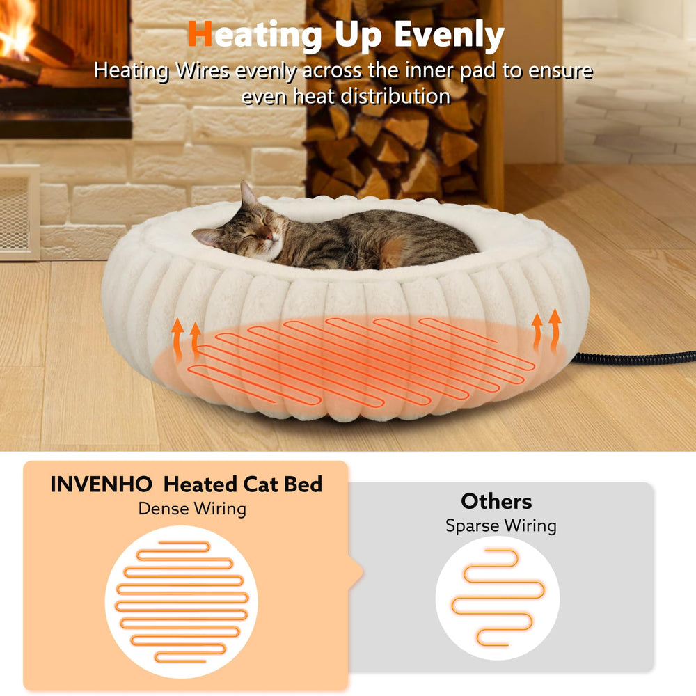 Cama INVENHO con temperatura ajustable, ideal para adaptar el calor a la mascota