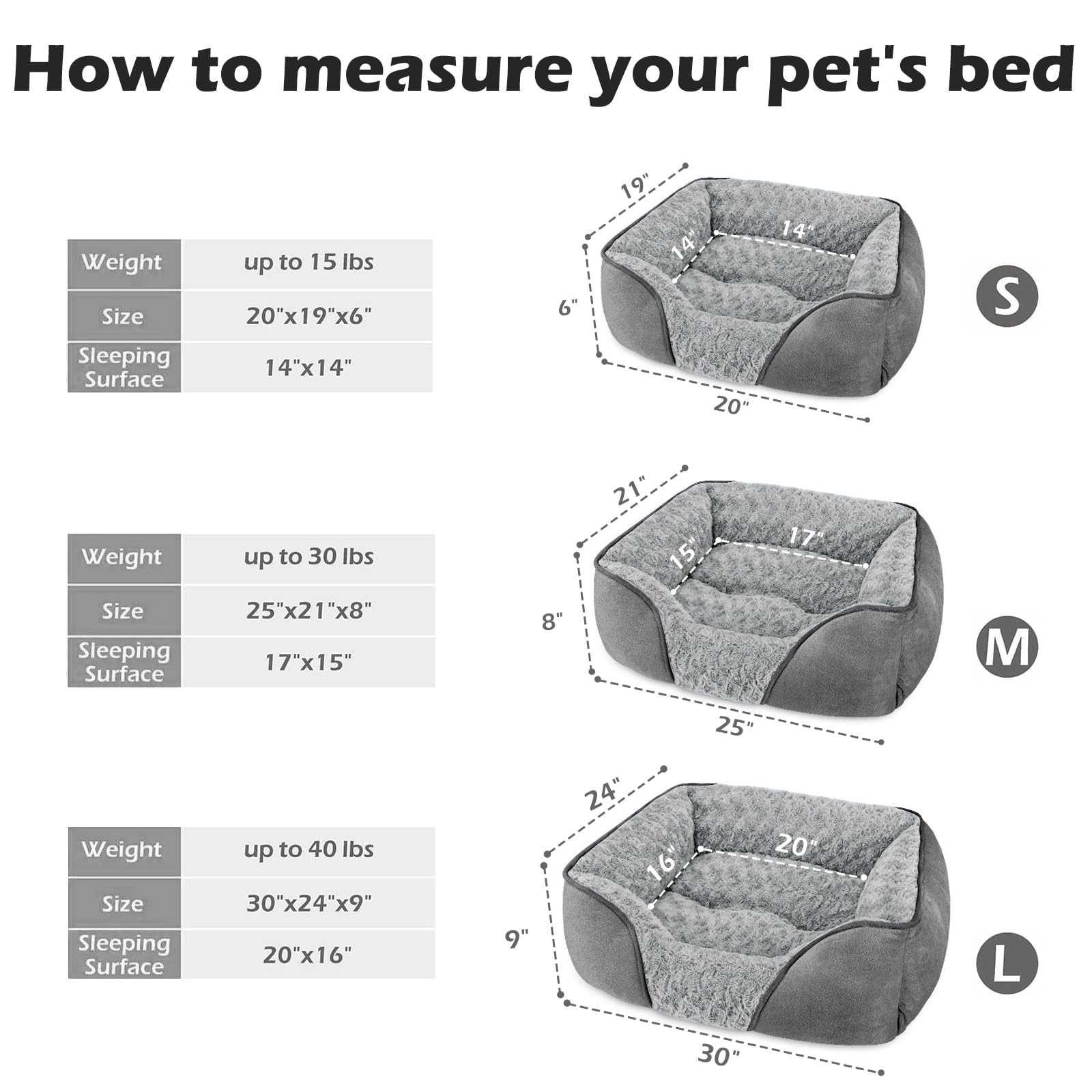 INVENHO cama perro con base antideslizante para mayor seguridad.