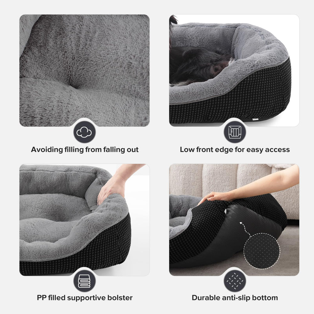 Cama INVENHO con diseño rectangular y bordes elevados para apoyo.