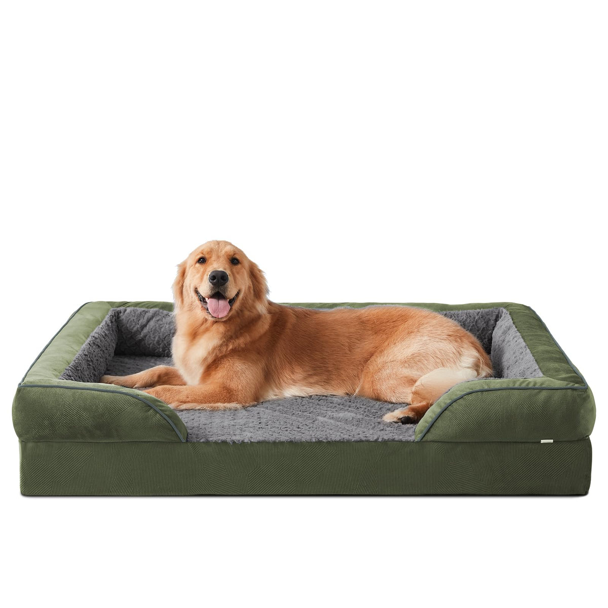INVENHO cama para perro con espuma forma huevo, vista frontal, soporte cómodo para articulaciones