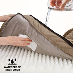Forro interior impermeable de INVENHO protege la espuma de derrames.