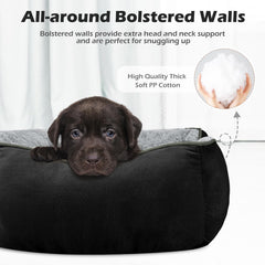 INVENHO cama perro mediana borde elevado, soporte para cabeza y cuello.